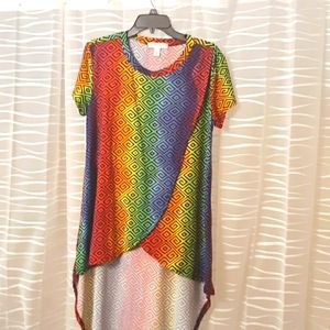 Multi colored high low top